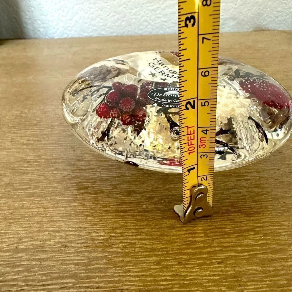 Christmas German Tealight Gel Filled Holiday Candle Holder